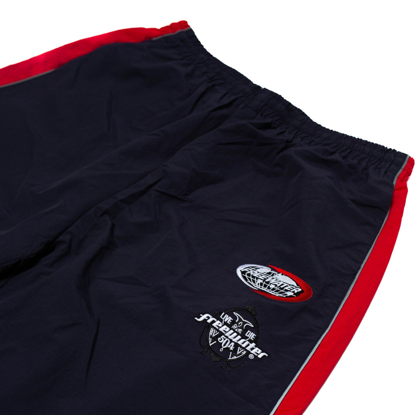 FW NYLON TRACK PANTS 2.0 - NAVY/RED