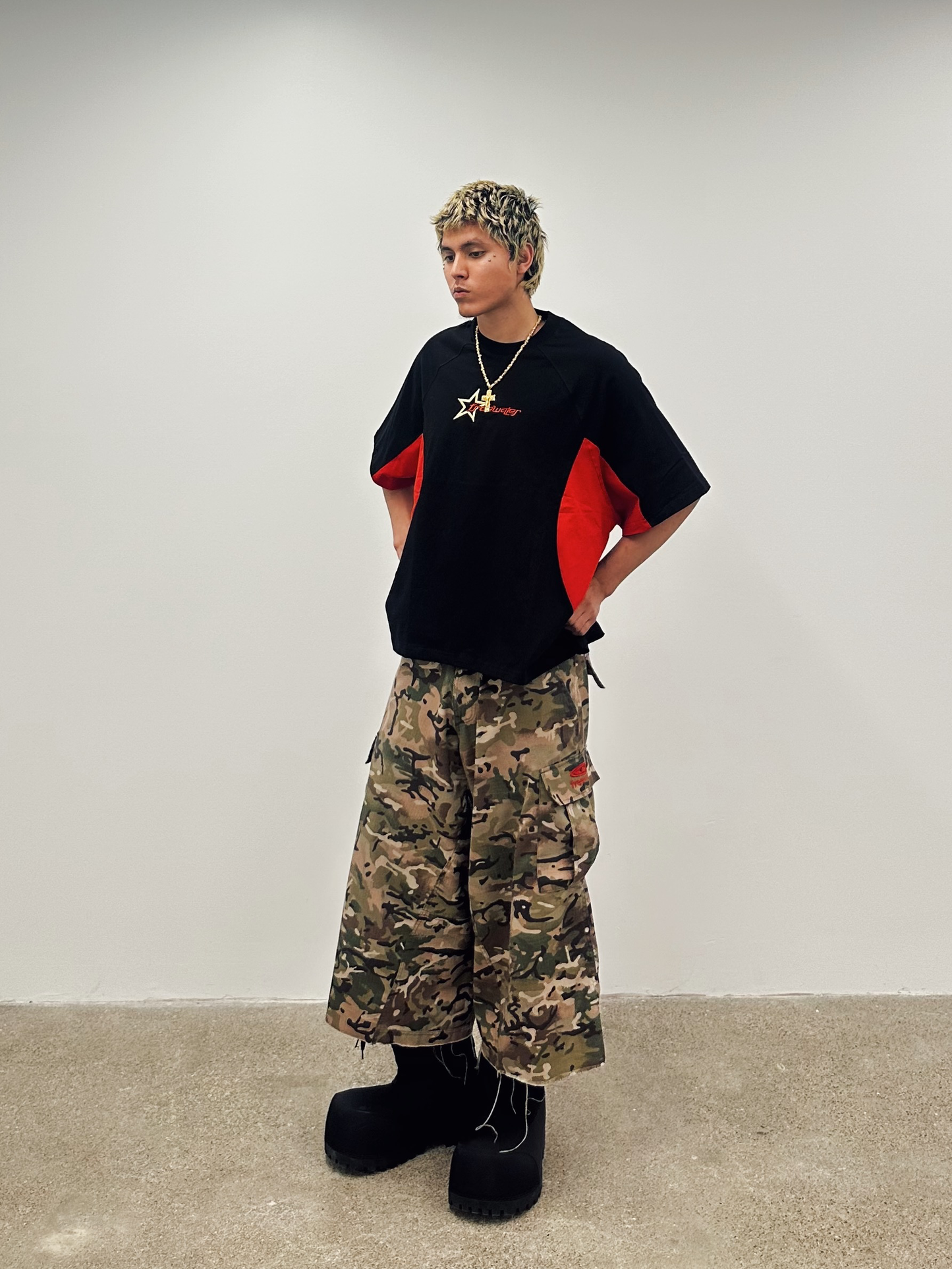 STAR PANEL CROP TEE