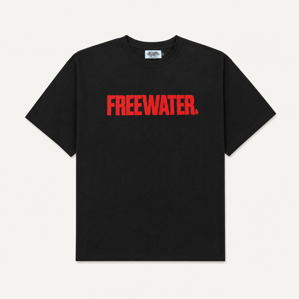 FW LOGO TEE - BLACK / RED