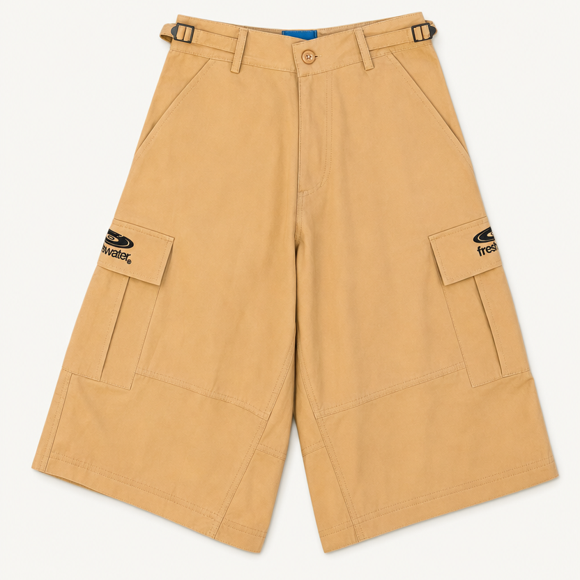 DISC CARGO SHORTS - TAN