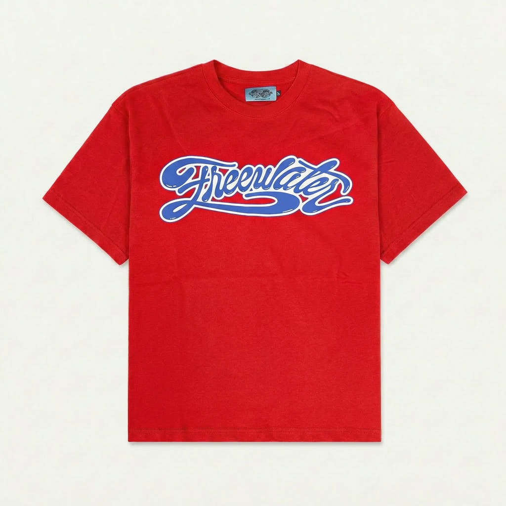 FW CURSIVE TEE - RED