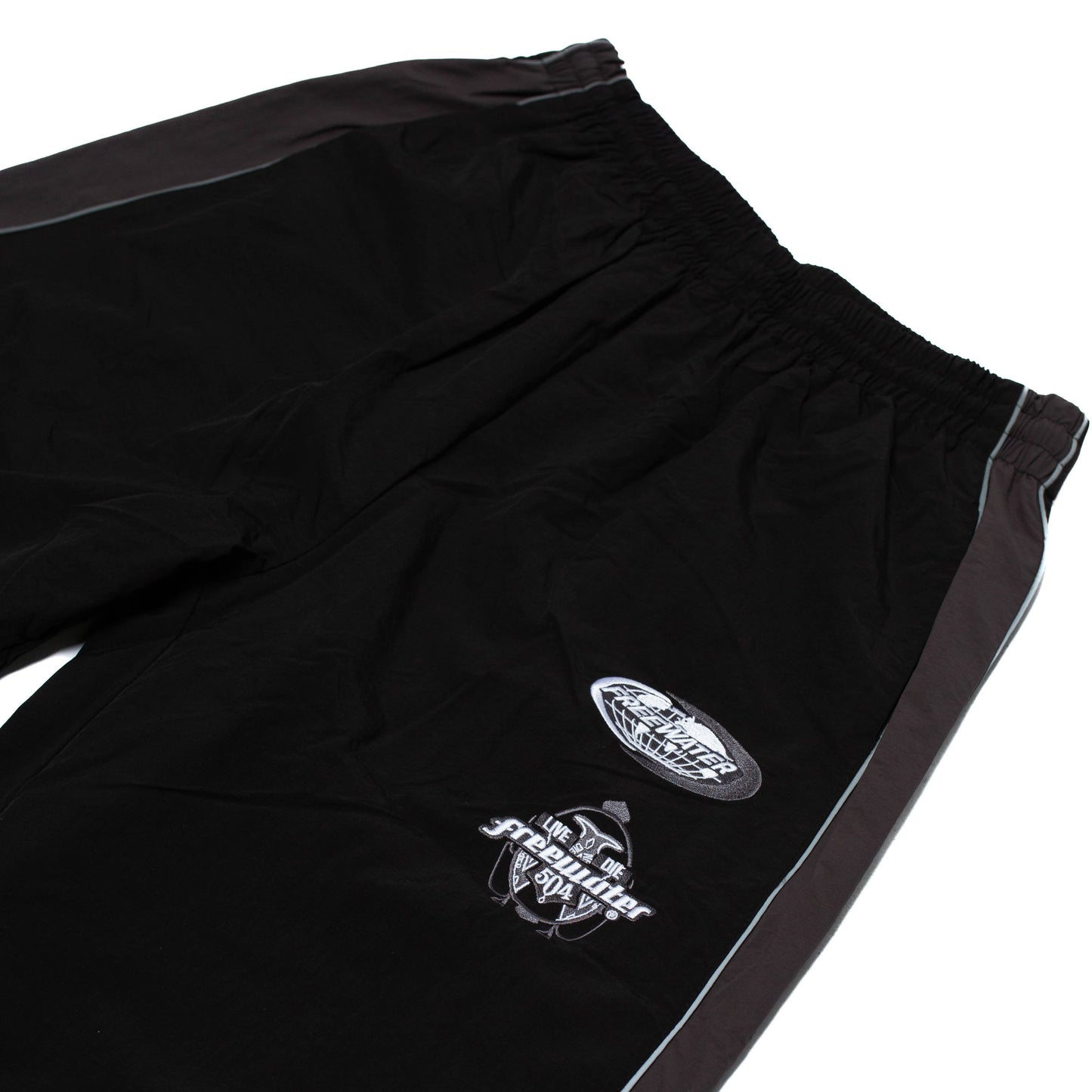 FW NYLON TRACK PANTS 2.0 - BLACK / GREY