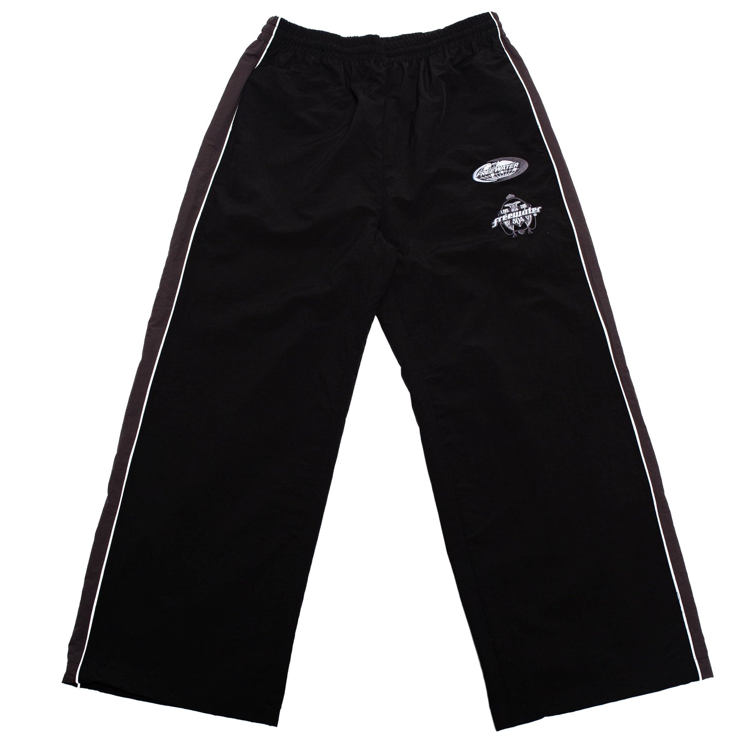 FW NYLON TRACK PANTS 2.0 - BLACK / GREY
