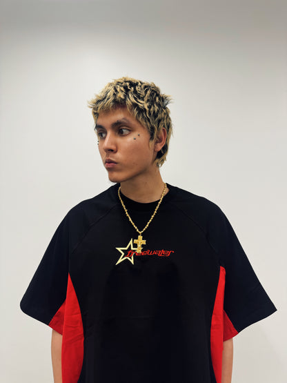 STAR PANEL CROP TEE