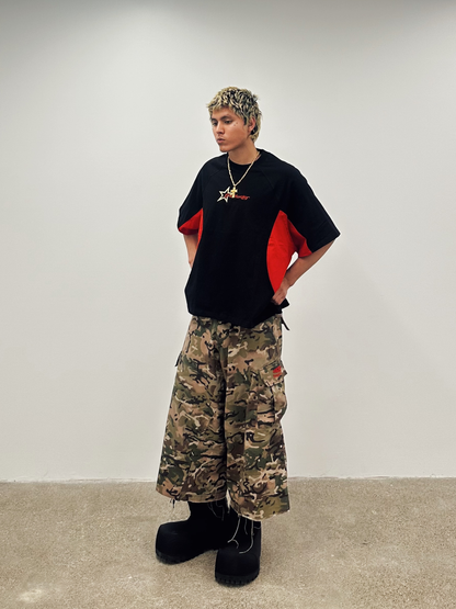 STAR PANEL CROP TEE