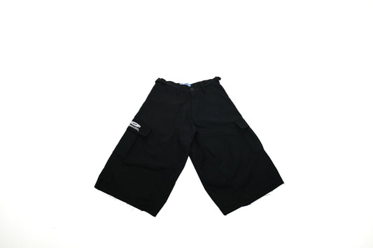 DISC CARGO SHORTS BLACK ( WHITE LOGO)