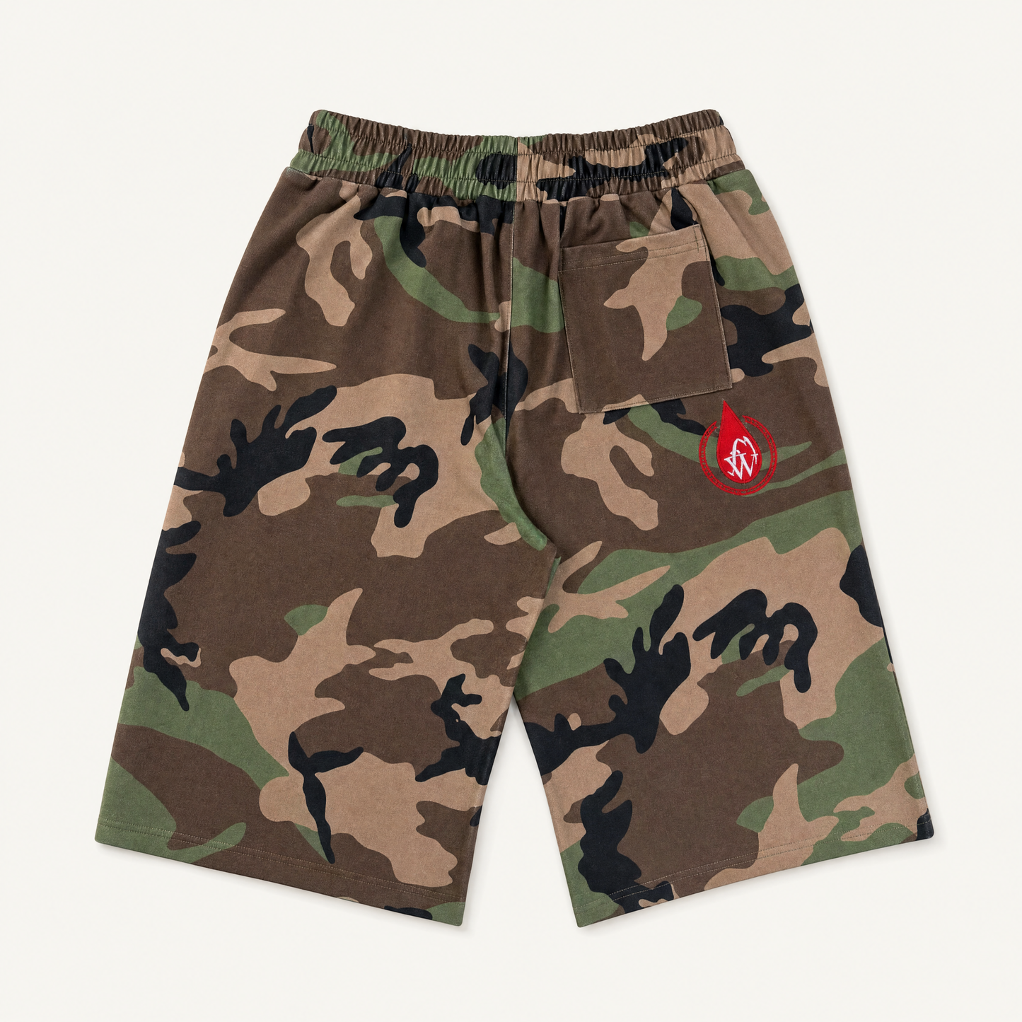 DRIP CAMO SHORTS - (GREEN/BROWN)