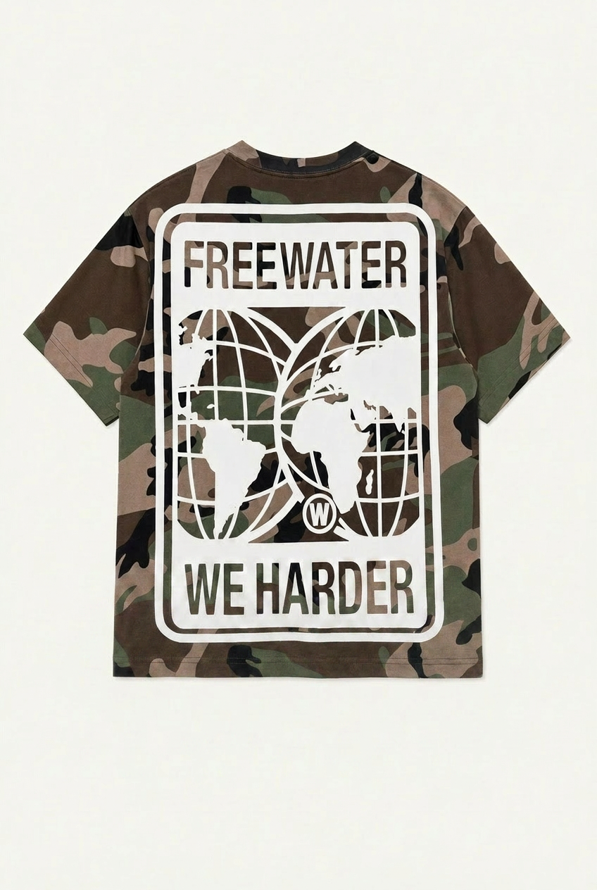 FW DOUBLE GLOBE LOGO TEE - CAMO
