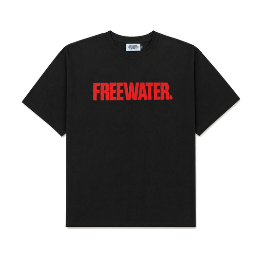 FW LOGO TEE - BLACK / RED