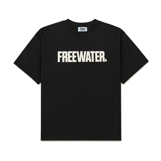 FW LOGO TEE - BLACK / WHITE