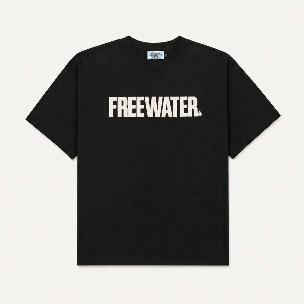 FW LOGO TEE - BLACK / WHITE