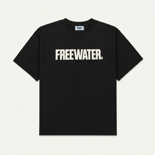 FW LOGO TEE - BLACK / WHITE