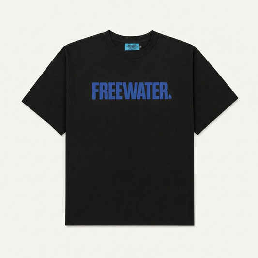 FW LOGO TEE - BLACK / BLUE