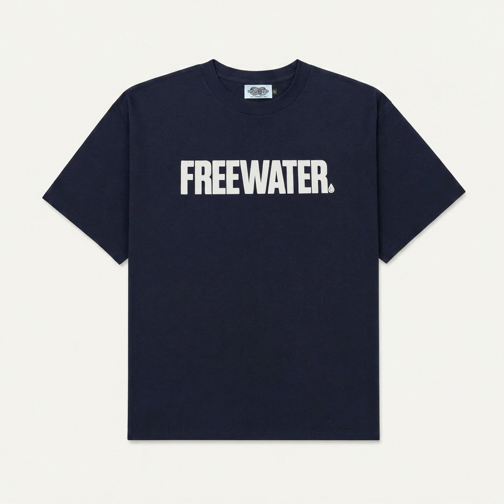 FW LOGO TEE - NAVY (OVER SIZED TEE)