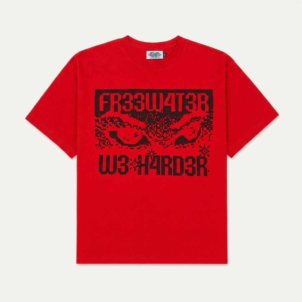 FW DIGI FACE TEE - RED