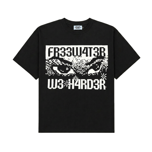 FW DIGI FACE TEE - BLACK